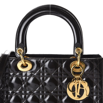 Christian Dior Patent Cannage Medium Lady Dior Black 10 of 10