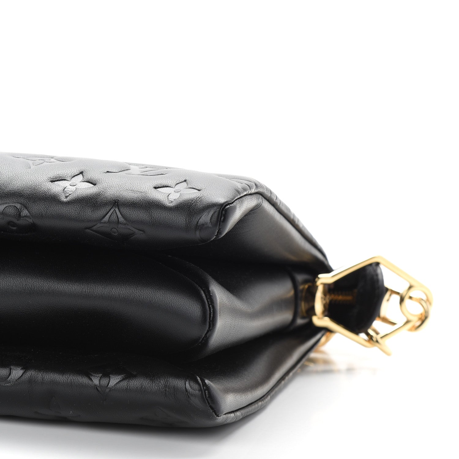 Louis Vuitton Lambskin Embossed Monogram Coussin PM Black 8 of 8