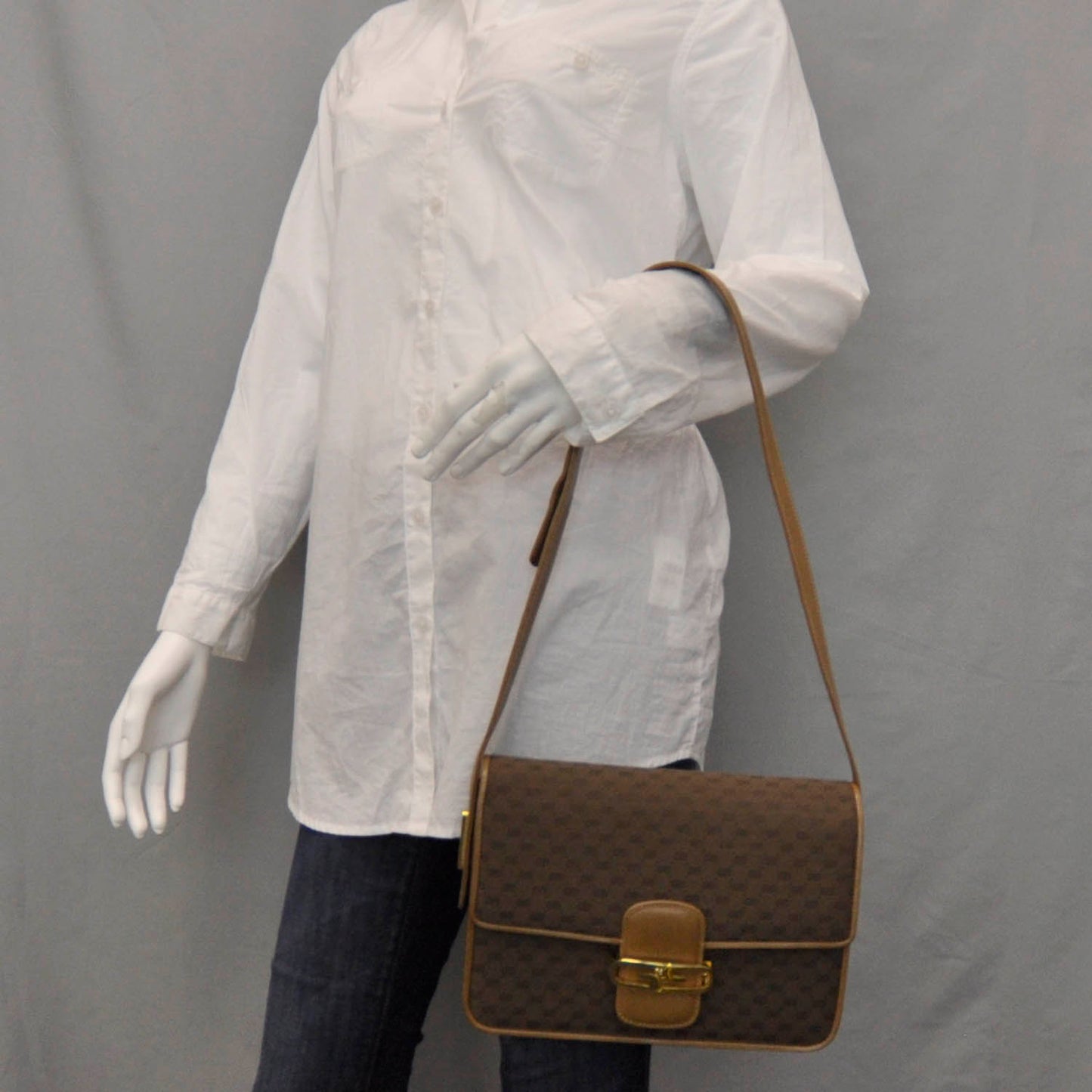 Monogram GG Shoulder Bag Brown