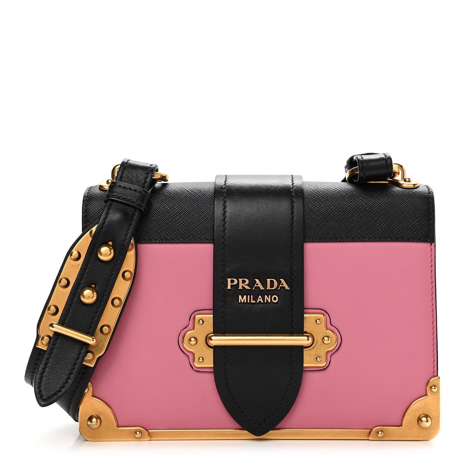 Prada City Calf Saffiano Cahier Bag Geranio Black 1 of 9