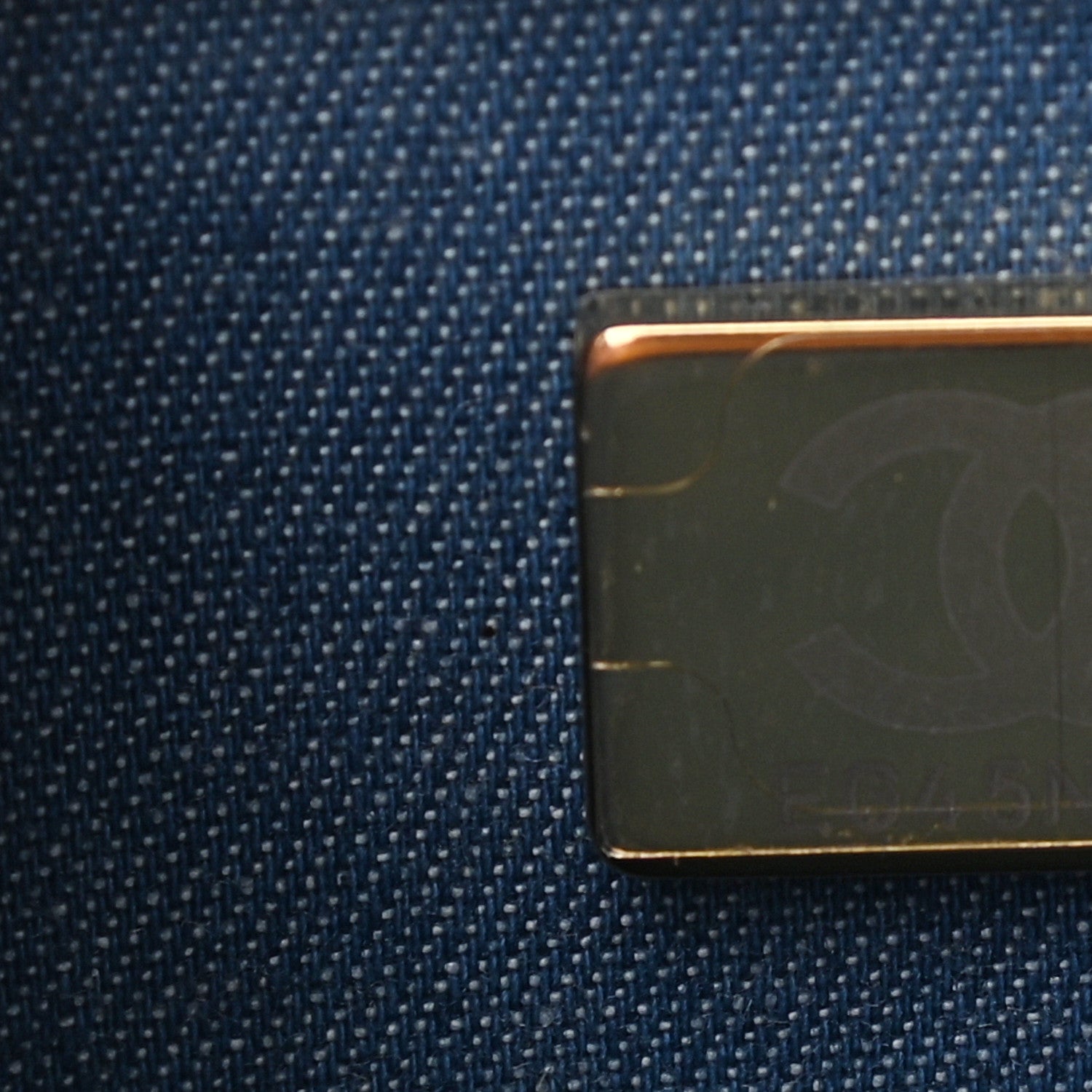 Chanel Denim Quilted CC Pearl Crush Wallet On Chain WOC Blue 7 of 9
