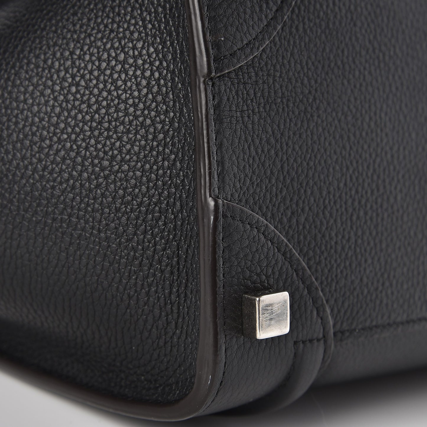Drummed Calfskin Micro Luggage Black