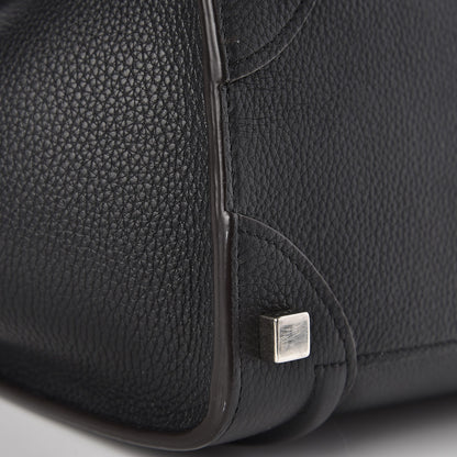 Celine Drummed Calfskin Micro Luggage Black 7 of 10