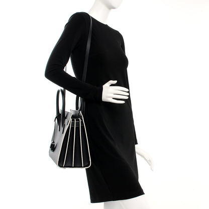 Saint Laurent Grained Calfskin Topstitch Small Sac De Jour Black Porcelain 2 of 10