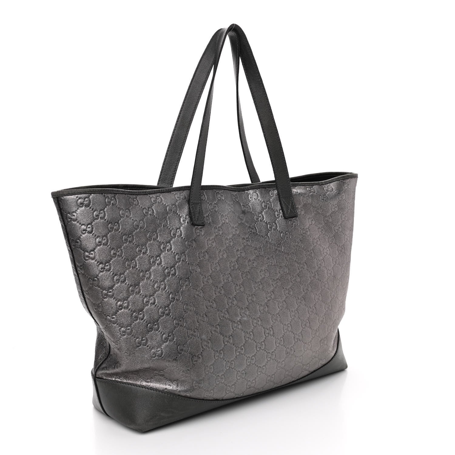 Gucci Metallic Guccissima Large Tote Dark Grey 3 of 15