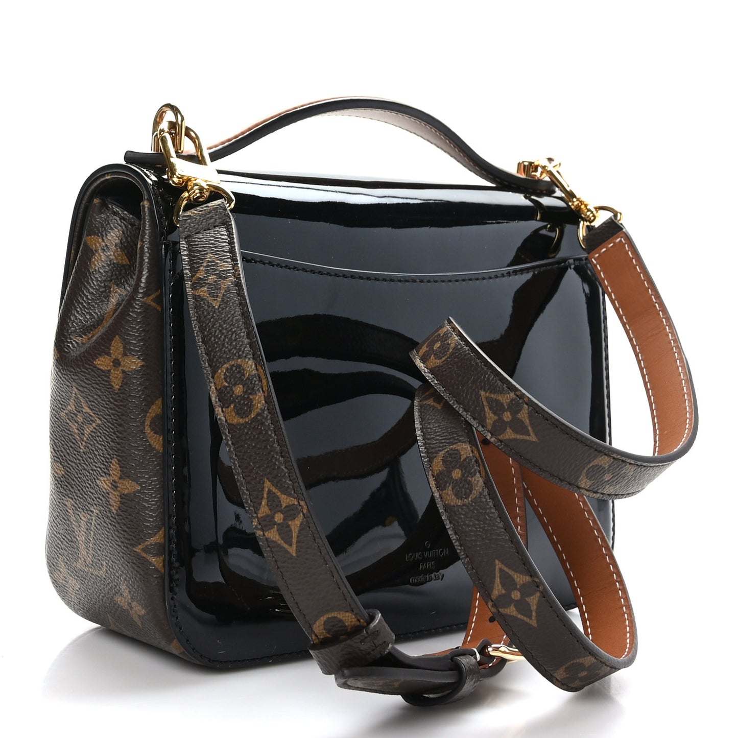 Patent Calfskin Monogram Cherrywood BB Black