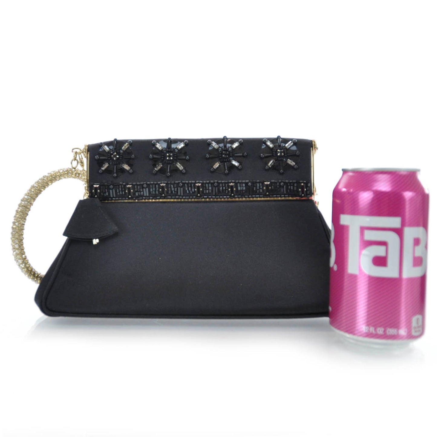 Satin Crystal Clutch