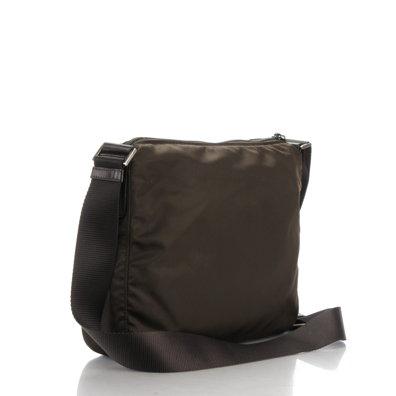 Prada Nylon Vela Flat Messenger Bag Ebano 3 of 7