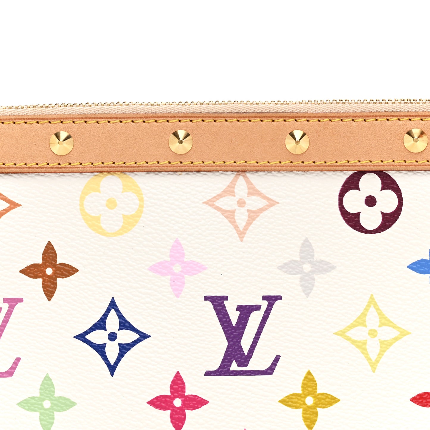 Monogram Multicolor Pochette Accessories White