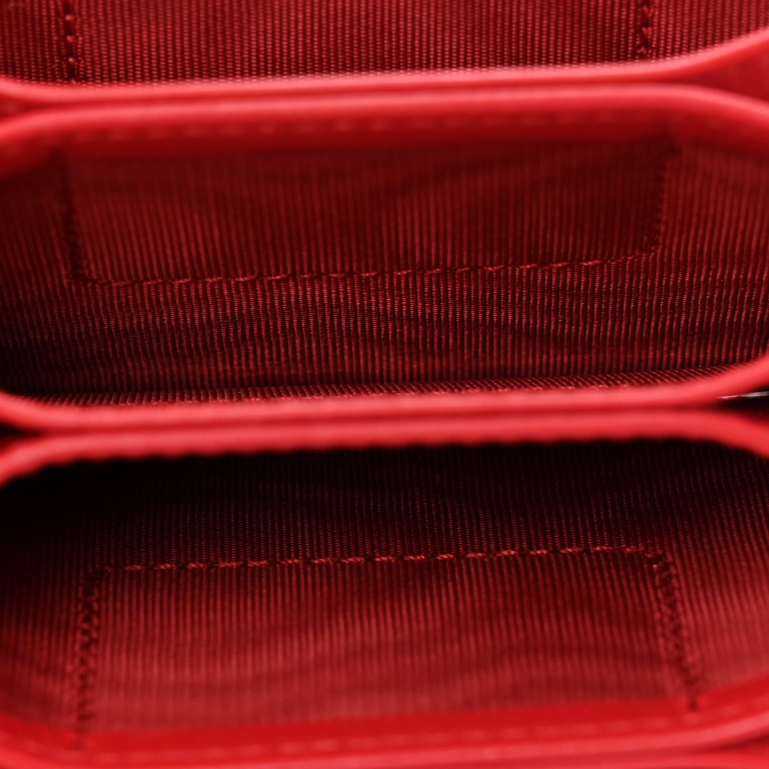 Christian Dior Patent Cannage Lady Dior 5-Gusset Card Holder Rouge Vif 5 of 9