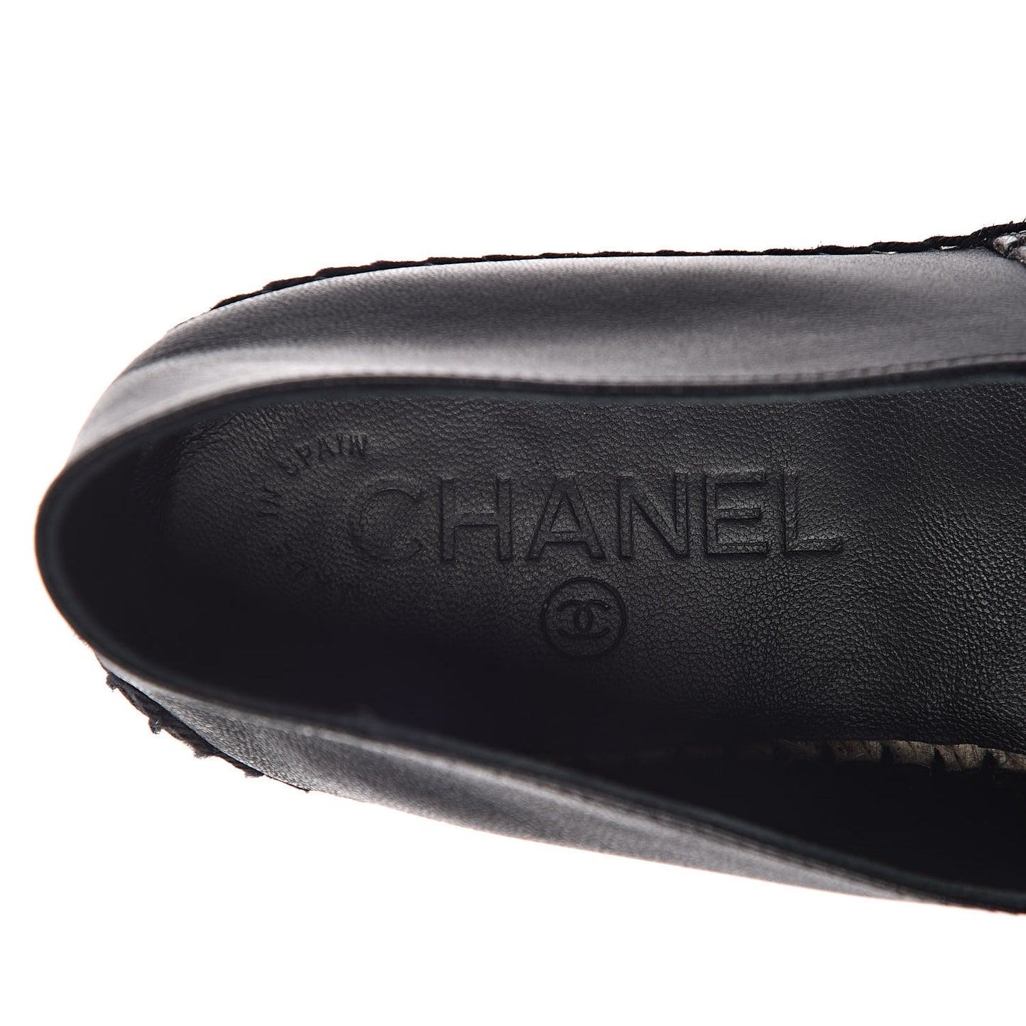 Lambskin Quilted CC Espadrilles 35 Black