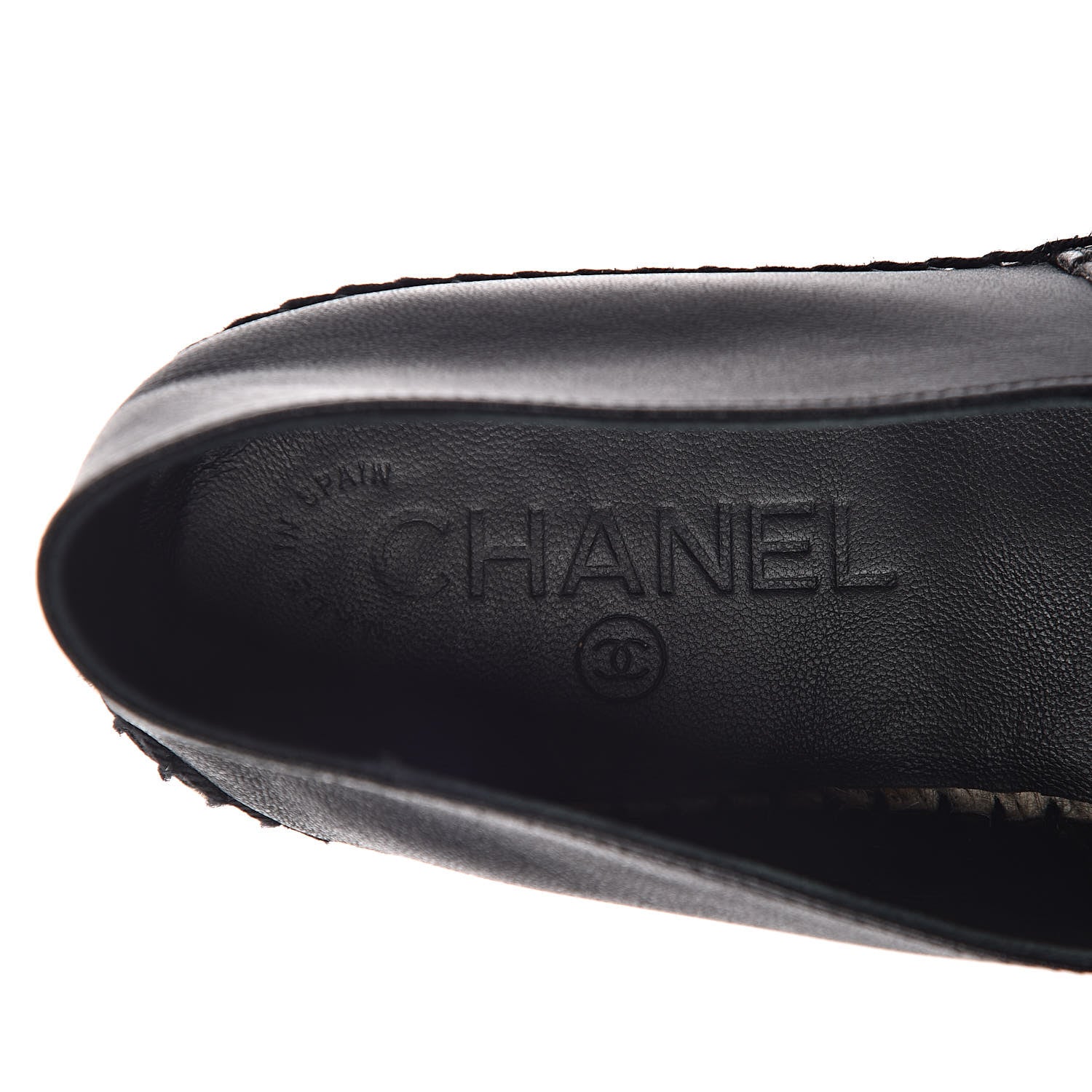 Chanel Lambskin Quilted CC Espadrilles 35 Black 6 of 7