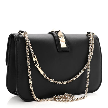 Valentino Garavani Vitello Medium Glam Lock Rockstud Flap Black 3 of 9