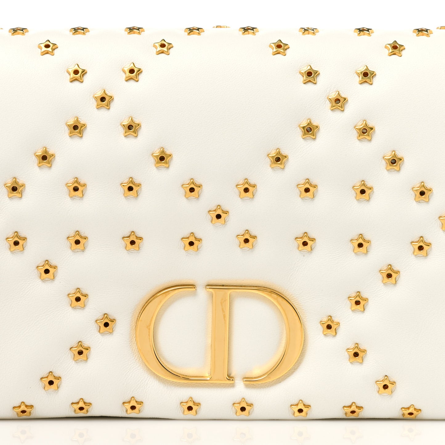 Calfskin Star Motif Macrocannage Mini Caro Bag Latte