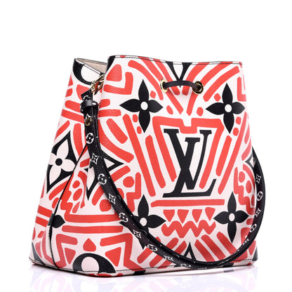 Louis Vuitton Monogram Giant Crafty NeoNoe MM Creme Rouge Black 3 of 8