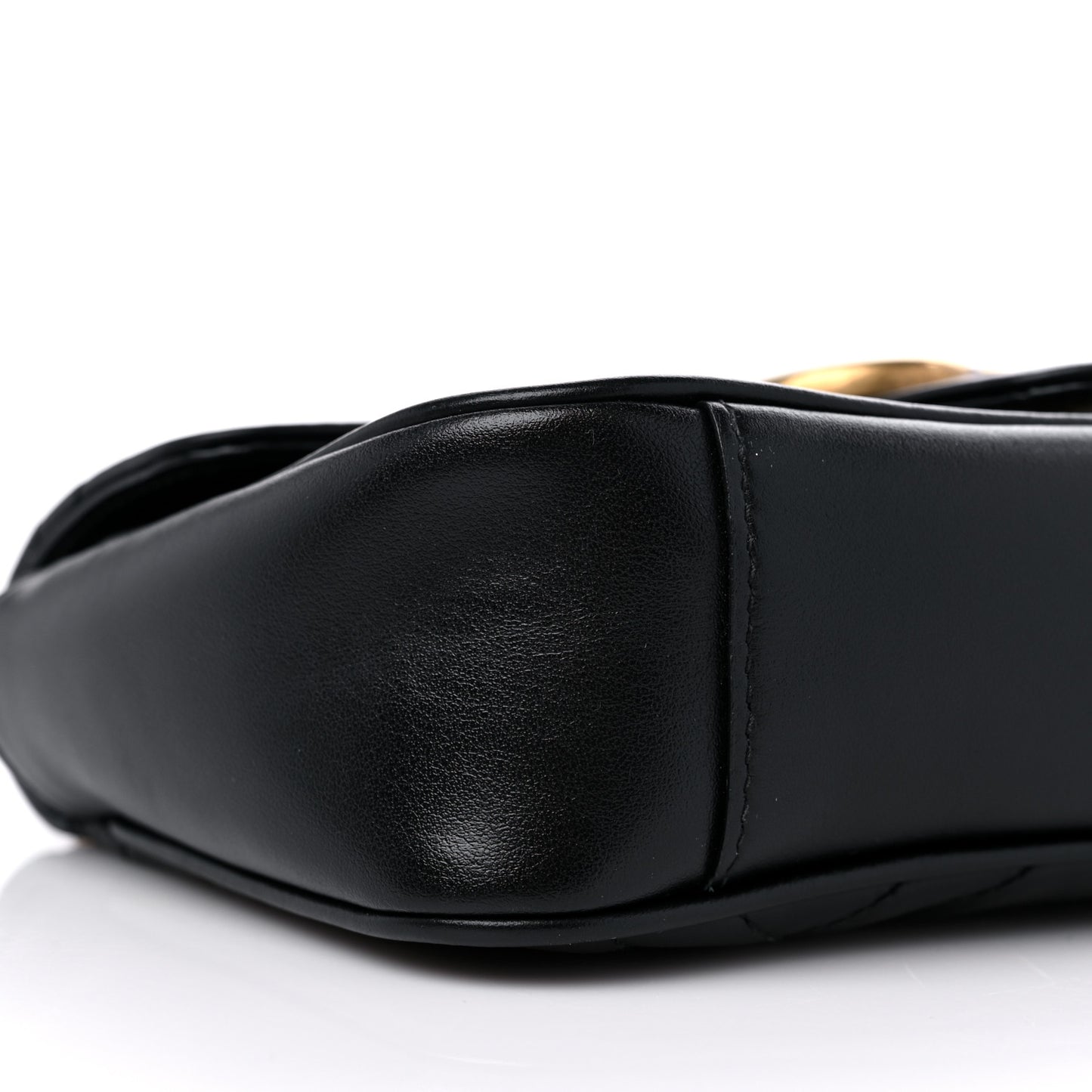 Calfskin Matelasse Mini GG Marmont Shoulder Bag Black