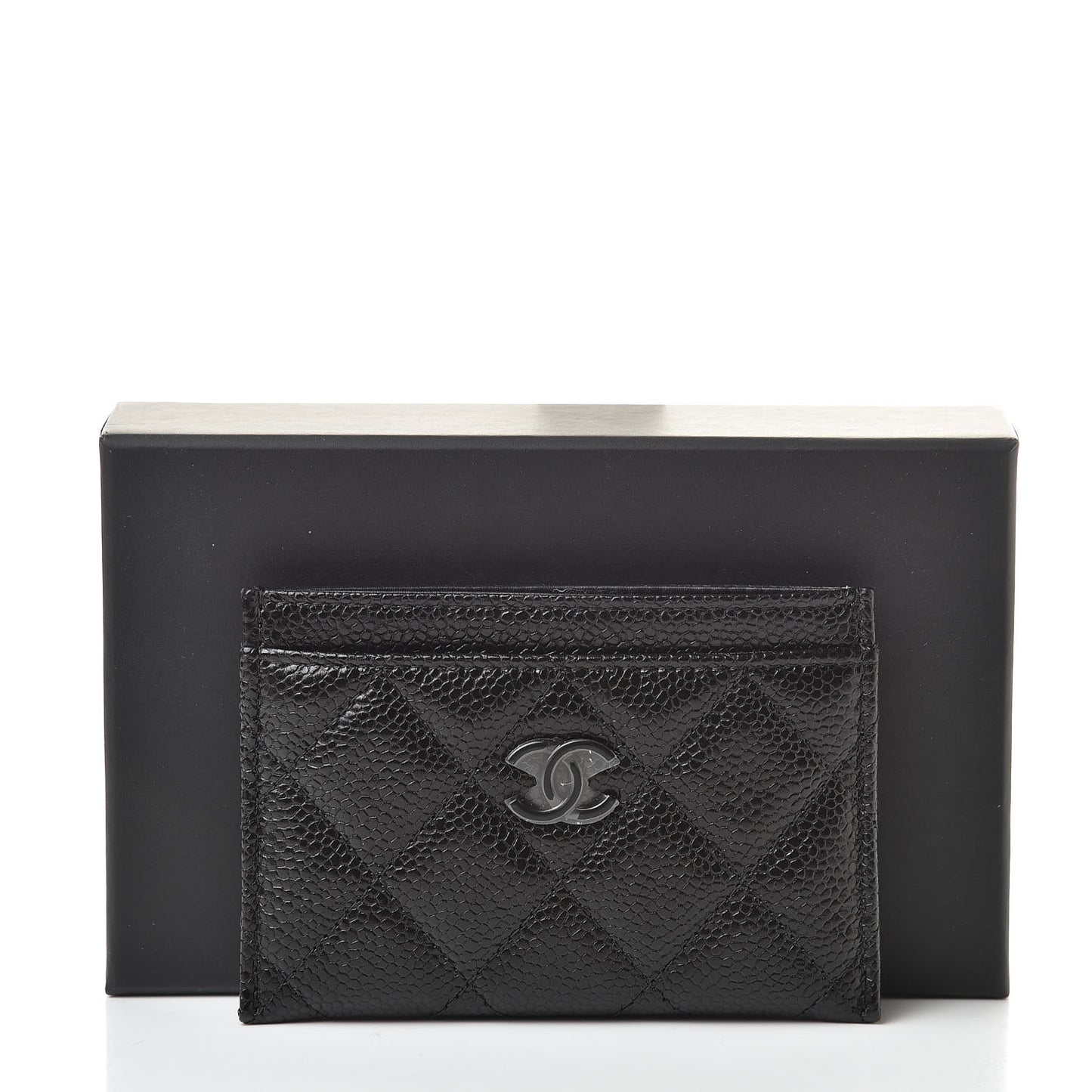 Caviar Quilted Incognito Card Holder Black