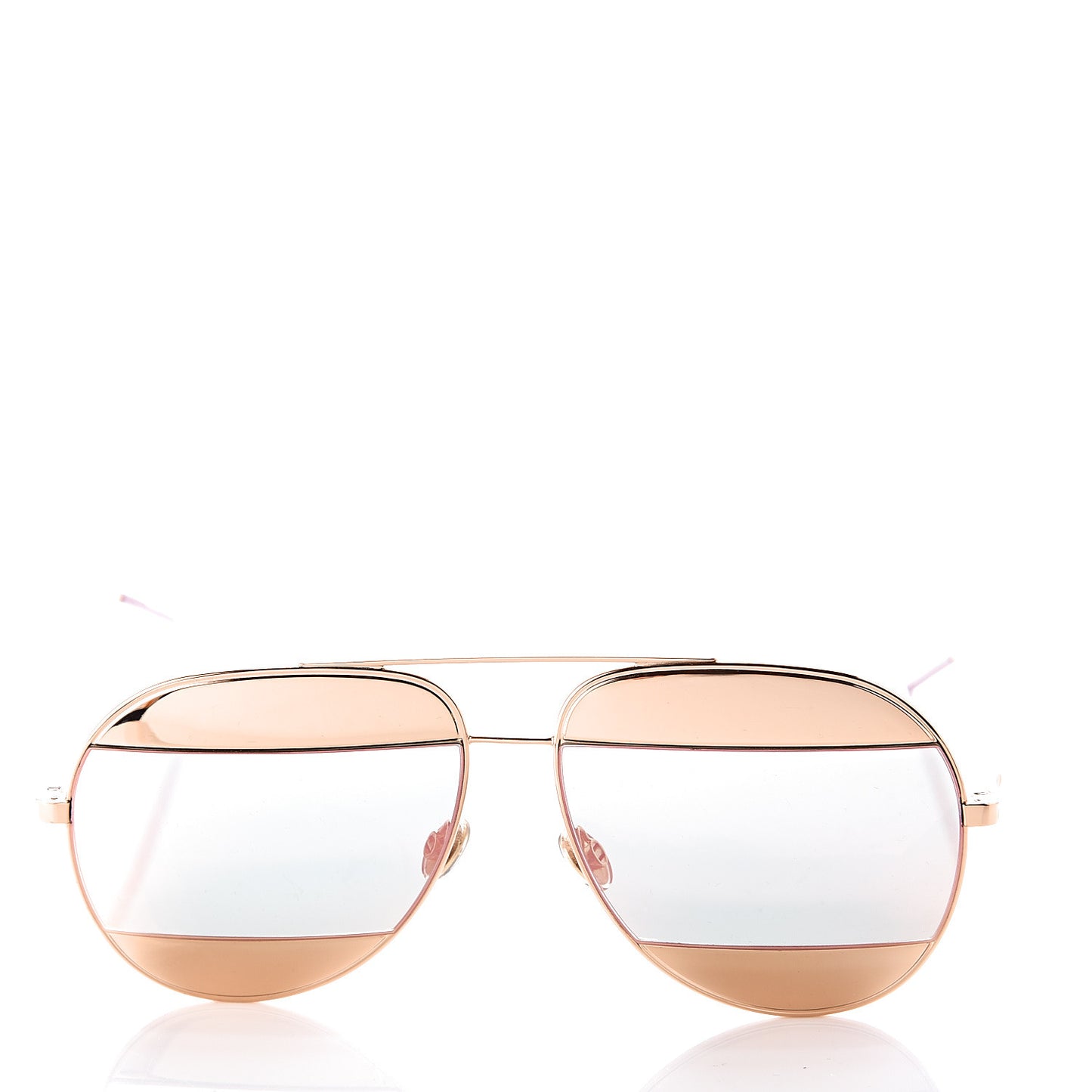 Split 1 Aviator Sunglasses Rose Gold