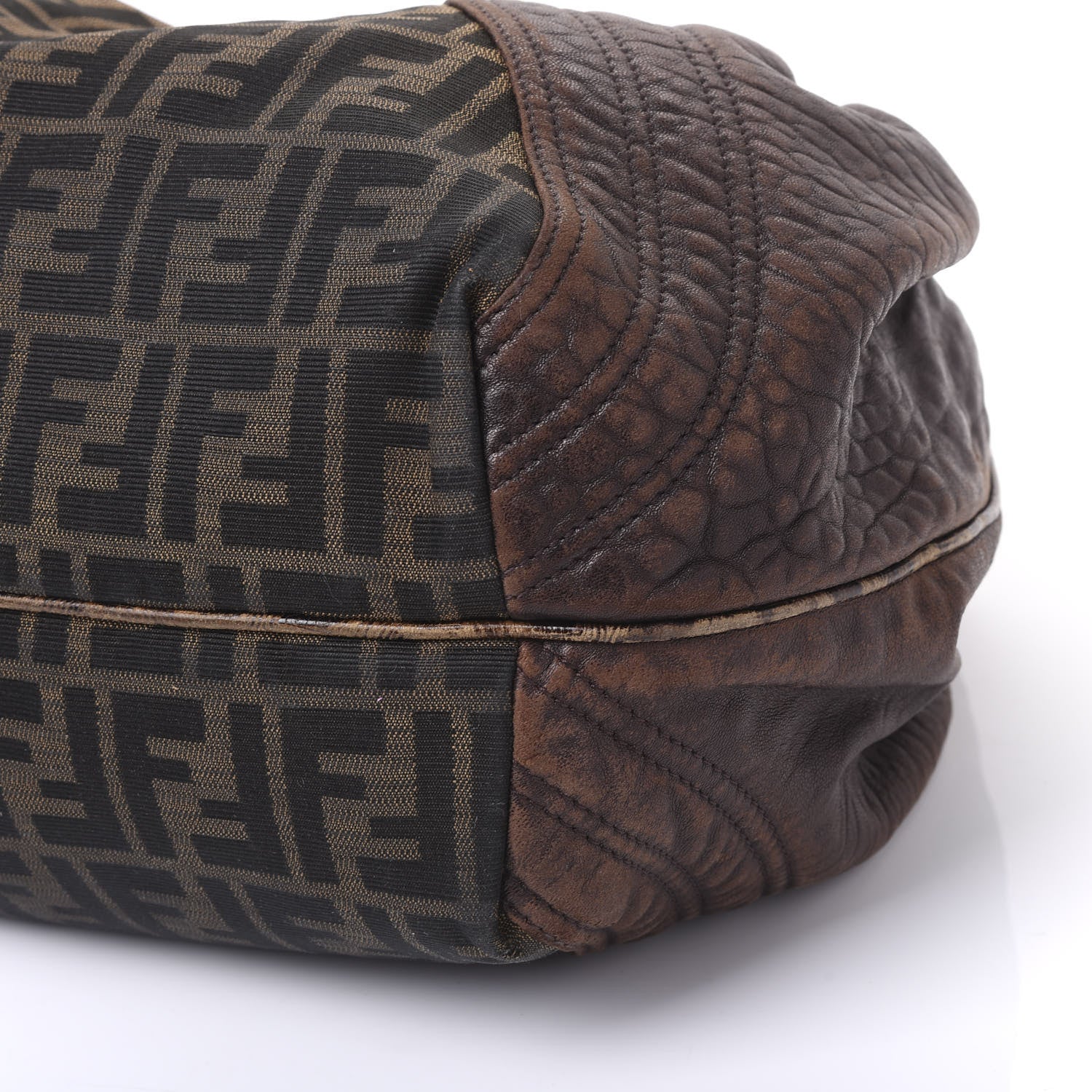 Fendi Zucca Nappa Nuvolata Vitello Tortuga Spy Tobacco Moro 8 of 11