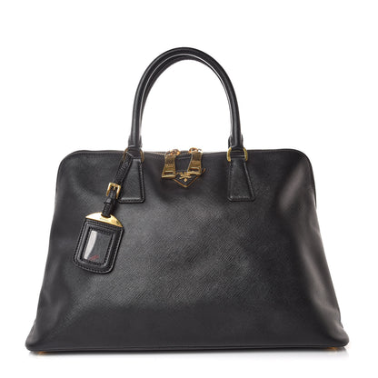 Prada Saffiano Lux Large Promenade Tote Black 1 of 9
