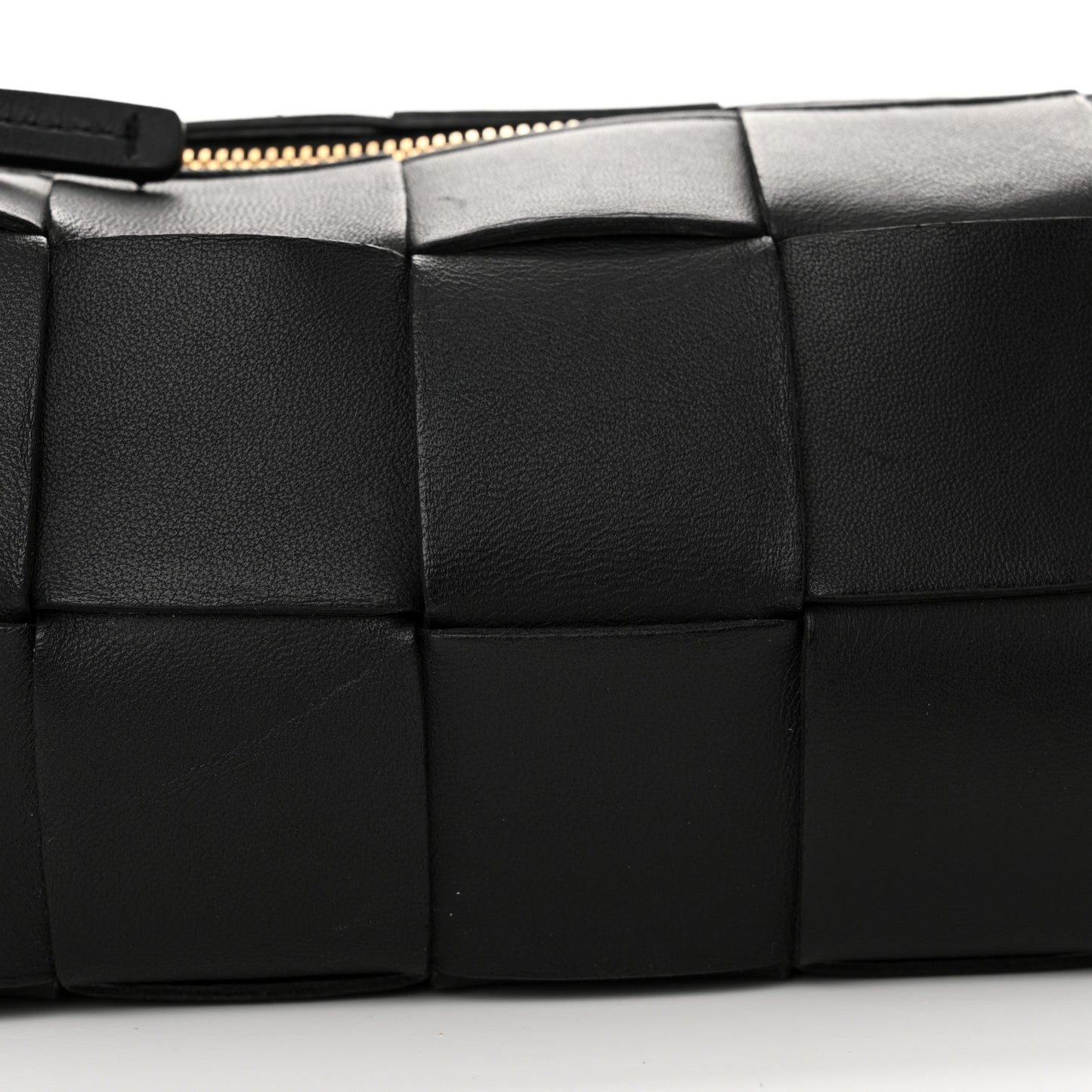 Lambskin Maxi Intrecciato Small Brick Cassette Bag Black
