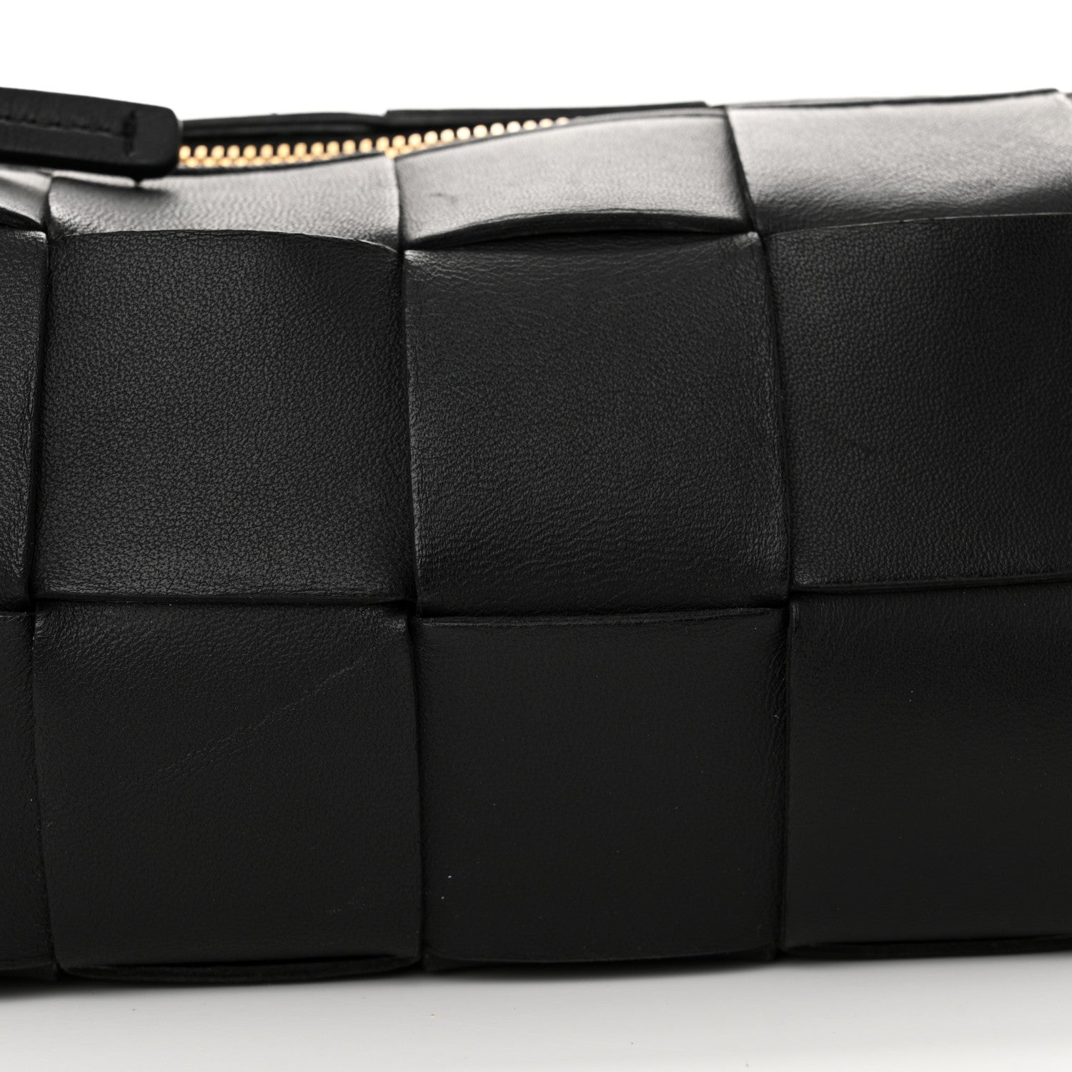 Bottega Veneta Lambskin Maxi Intrecciato Small Brick Cassette Bag Black 7 of 12