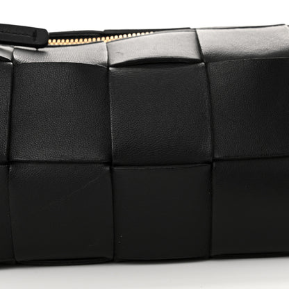 Bottega Veneta Lambskin Maxi Intrecciato Small Brick Cassette Bag Black 7 of 12
