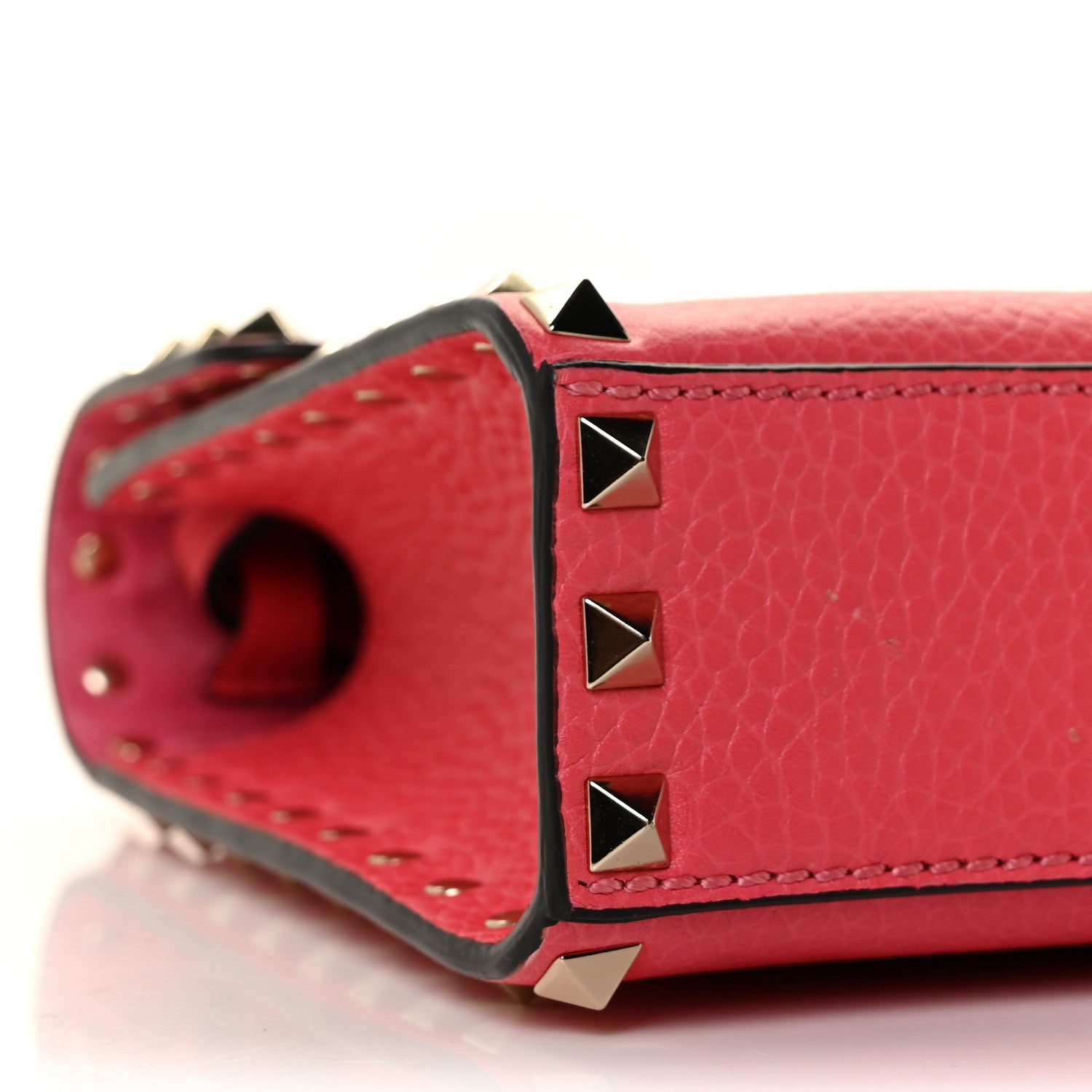 Valentino Garavani Pebbled Calfskin Medium Rockstud Flip Lock Crossbody Bag Pink 6 of 7