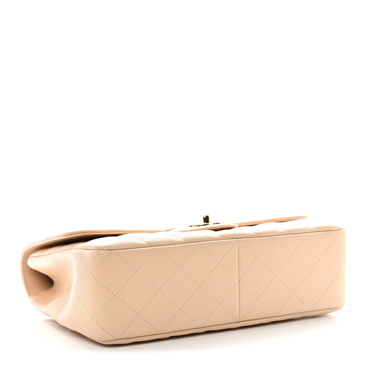 Chanel Caviar Quilted Jumbo Double Flap Light Beige 4 of 12