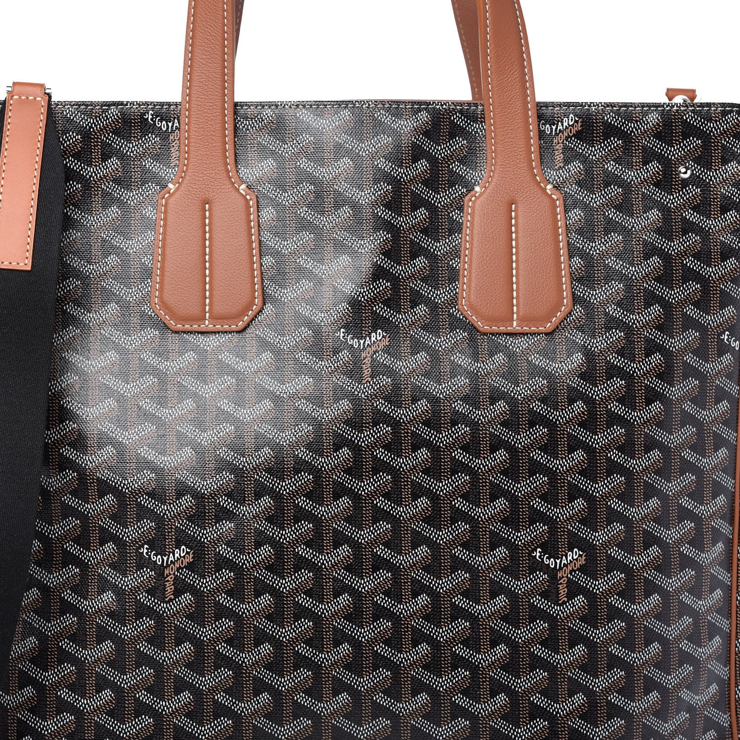 Goyardine Voltaire III Tote Black Gold