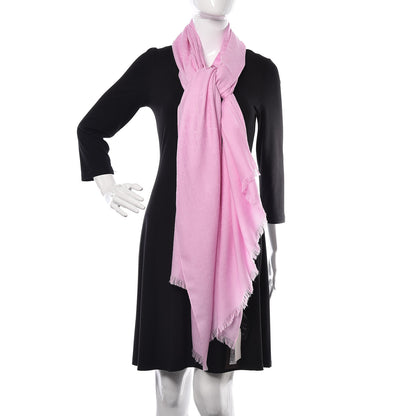 Gucci Wool Silk GG Monogram GGNat Plus Scarf Rose 2 of 4