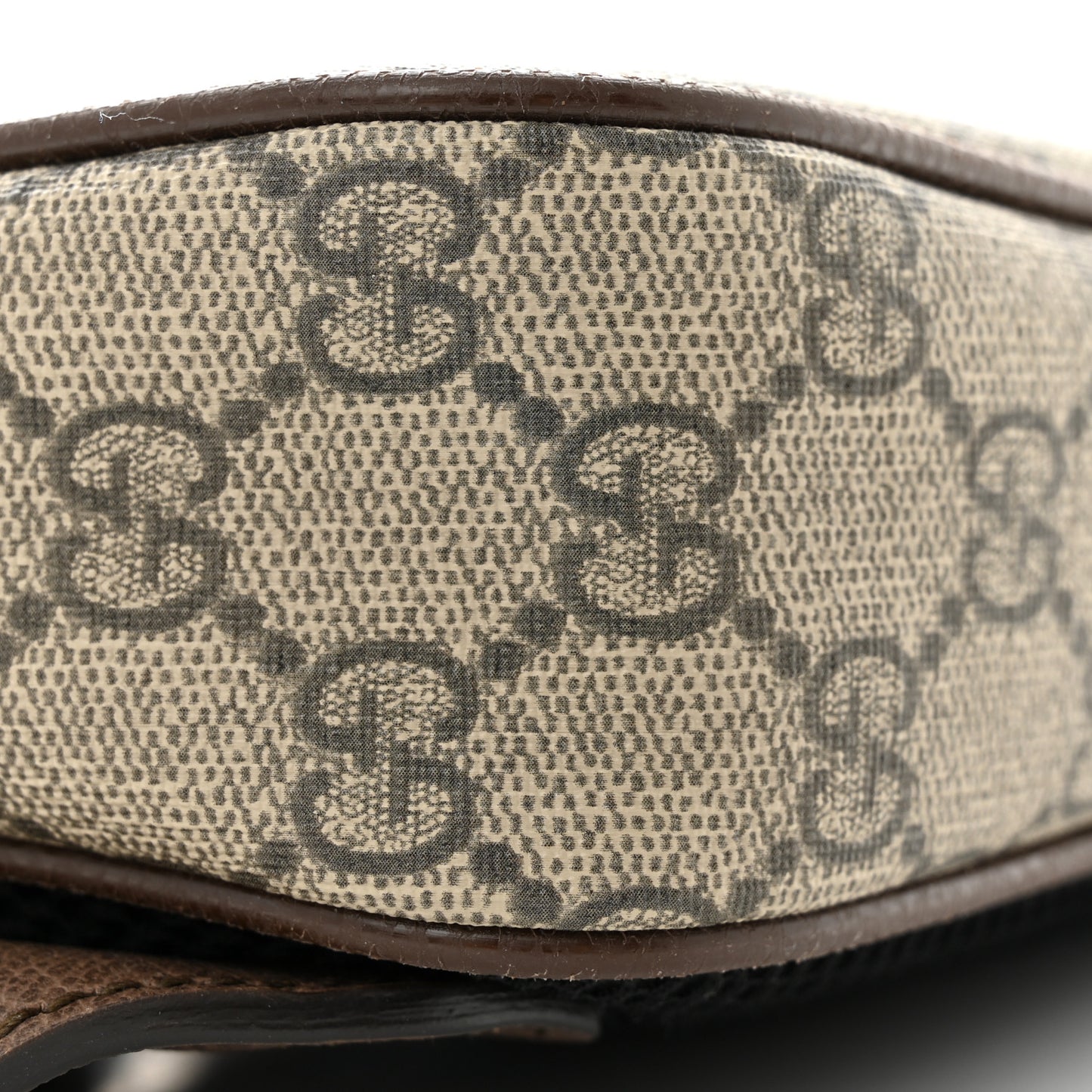 Soft GG Supreme Monogram Medium Ophidia Belt Bag Dark Brown