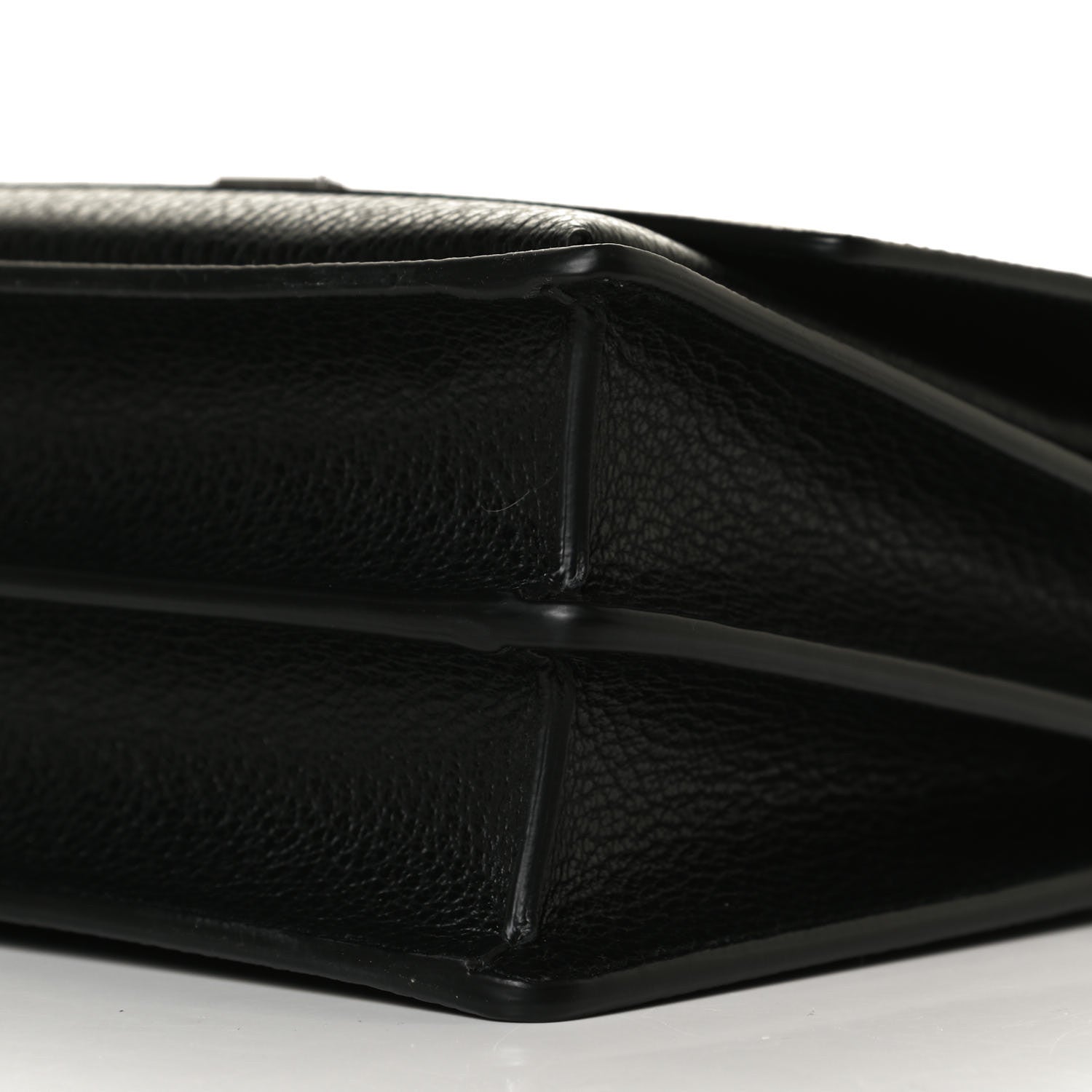 Saint Laurent Grained Calfskin Medium Monogram Sunset Satchel Black 11 of 15