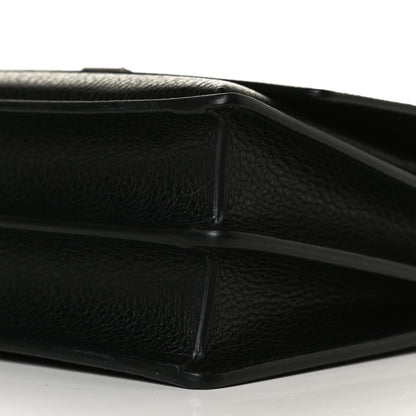 Saint Laurent Grained Calfskin Medium Monogram Sunset Satchel Black 11 of 15