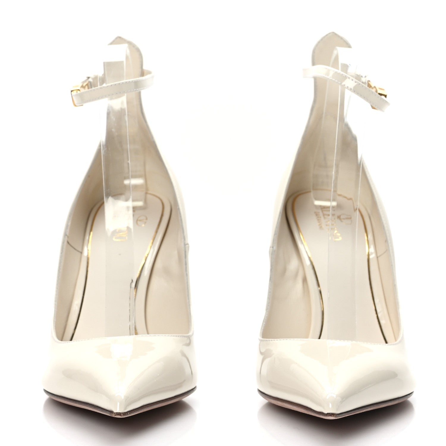 Valentino Garavani Patent Tan-Go 100mm Pumps 40.5 Light Ivory 2 of 7