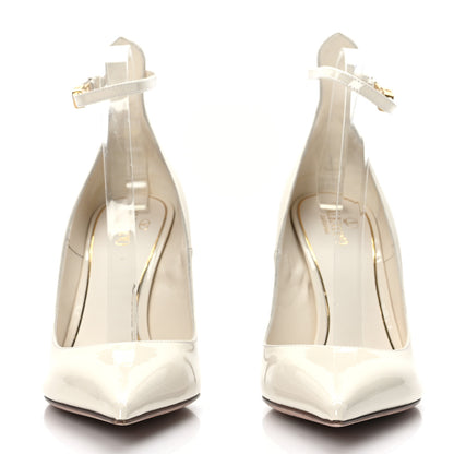 Valentino Garavani Patent Tan-Go 100mm Pumps 40.5 Light Ivory 2 of 7