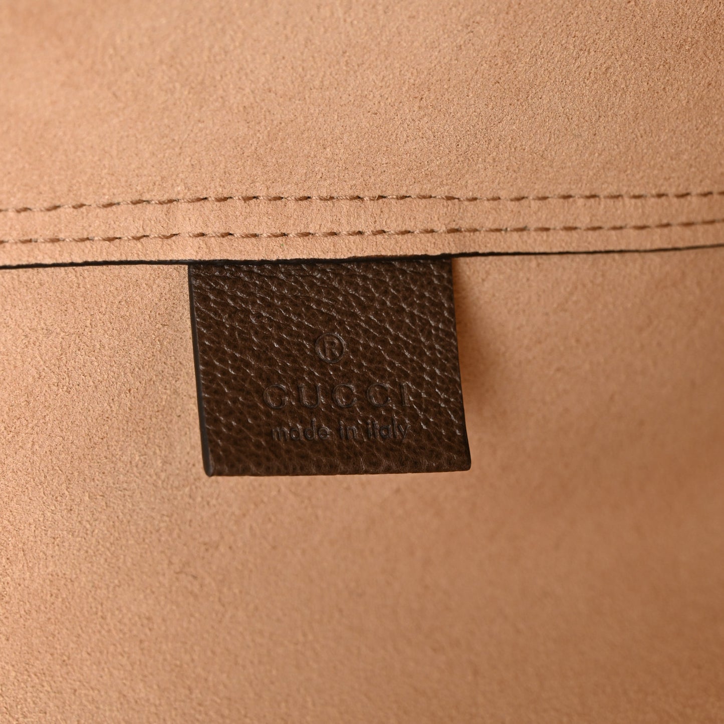 GG Supreme Monogram Web Large Ophidia Vertical  Front Pocket Shopping Tote Brown