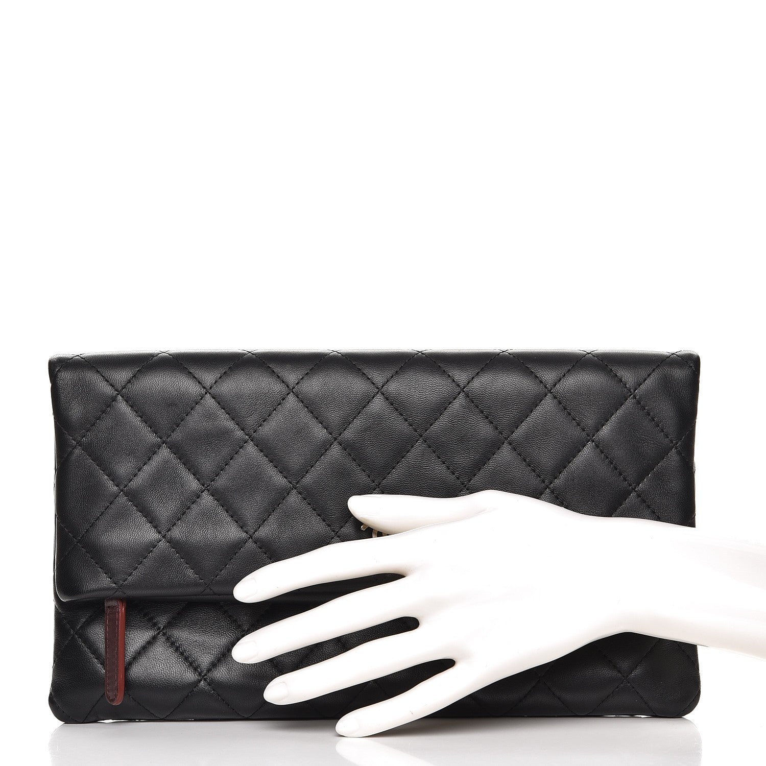 Chanel Lambskin Quilted CC Beauty Clutch Black 2 of 9