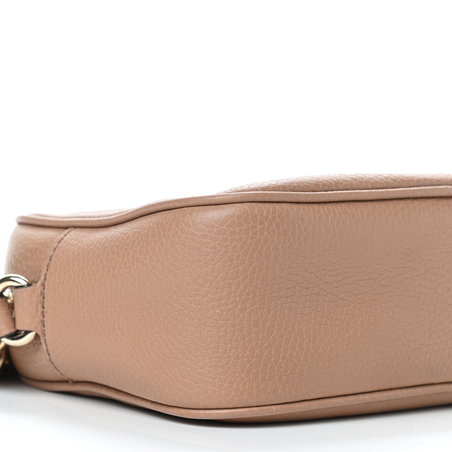 Pebbled Calfskin Small Soho Disco Bag Rose Beige