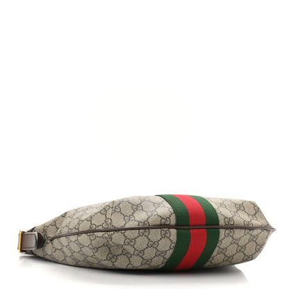 Gucci GG Supreme Monogram Web Small Ophidia Half Moon Hobo Brown 4 of 12