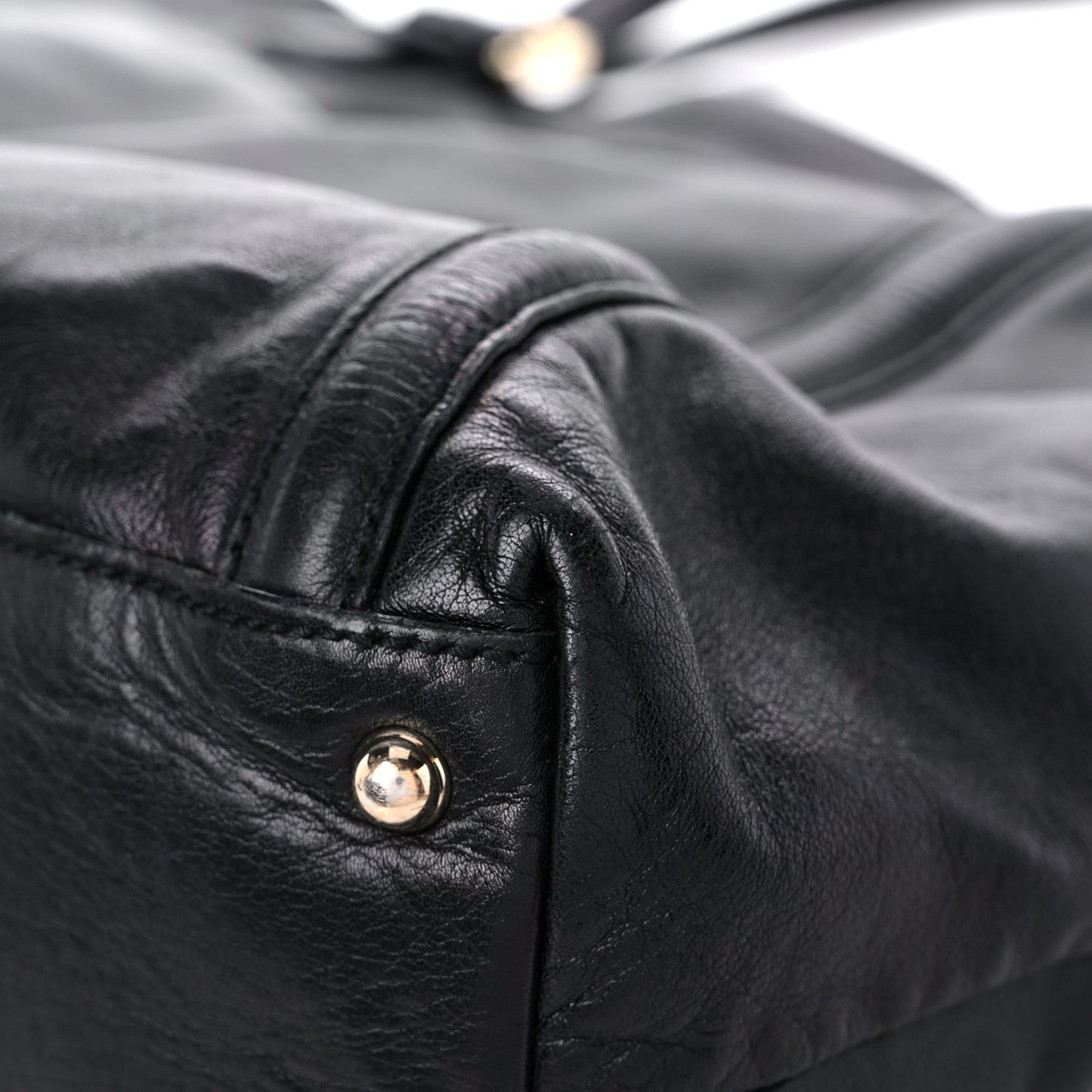 Calfskin Large Britt Shoulder Bag Black