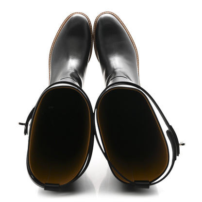 Hermes Calfskin Honey Boots 38.5 Black 2 of 9