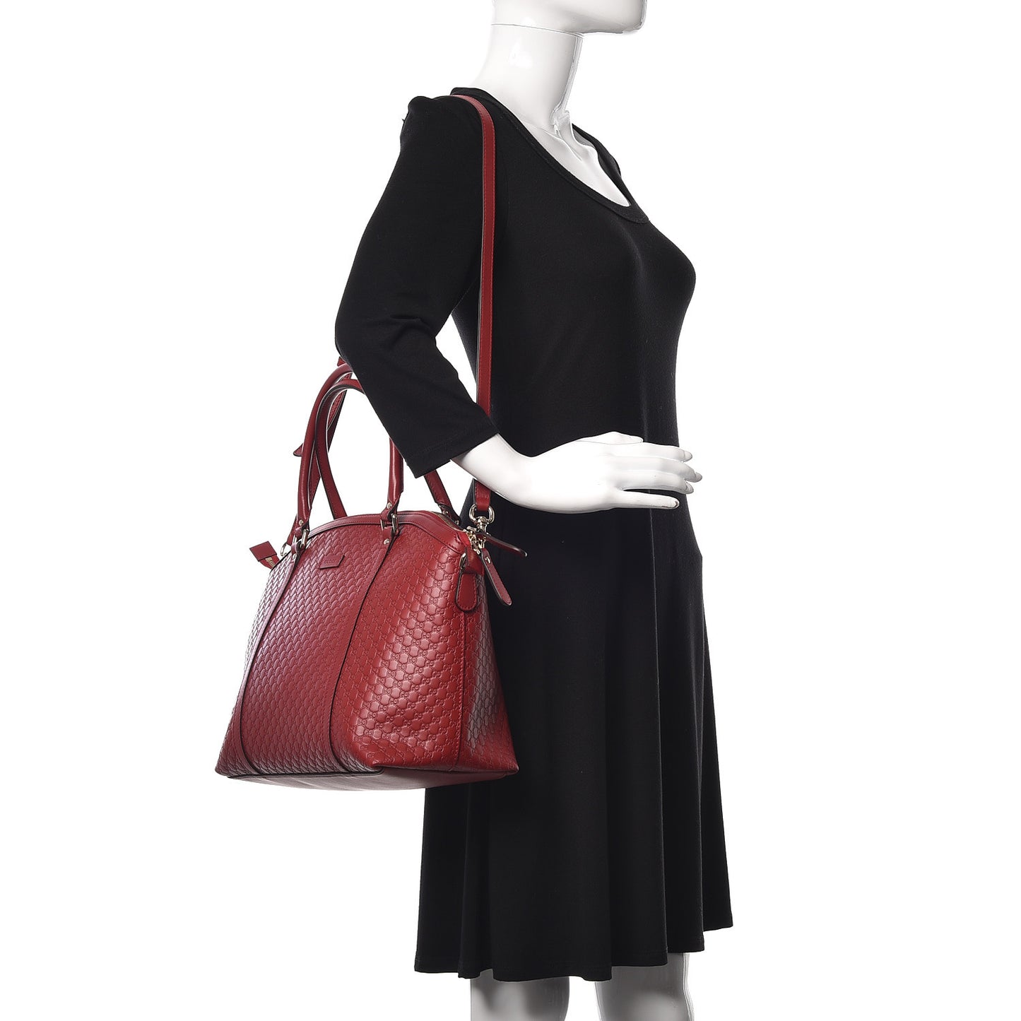 Soft Microguccissima Dome Satchel Red