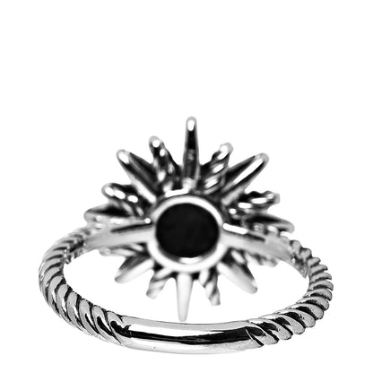 David Yurman Sterling Silver Diamond 16mm Starburst Ring 54 7 4 of 5