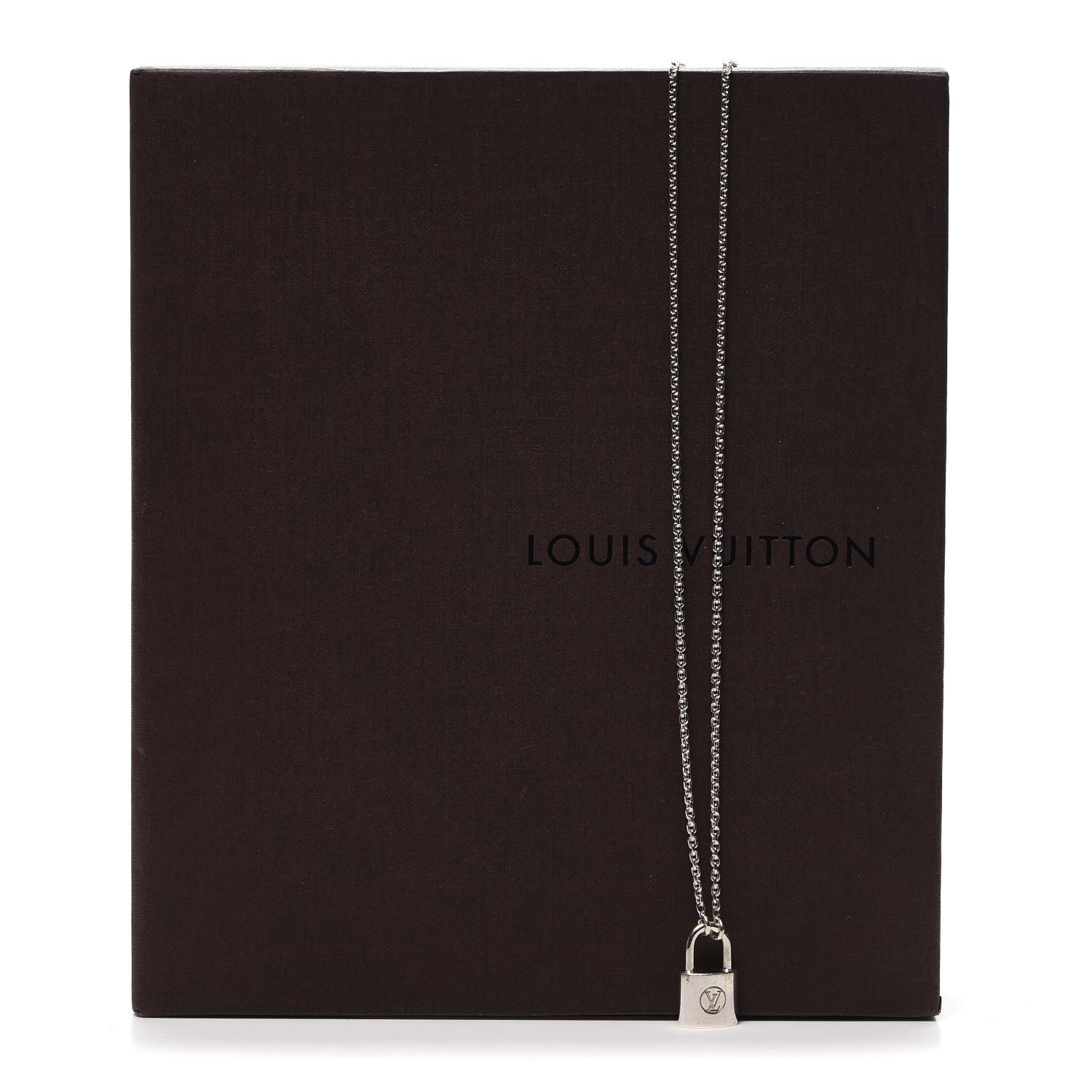 Louis Vuitton Sterling Silver Lockit Necklace 5 of 5