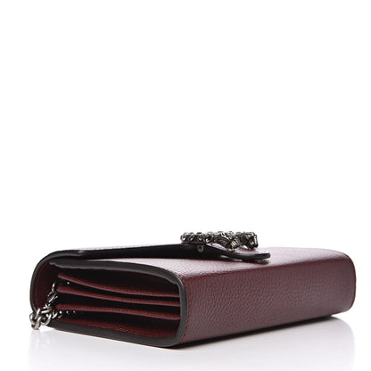 Gucci Dollar Calfskin Crystal Mini Dionysus Chain Wallet Vintage Bordeaux 4 of 12