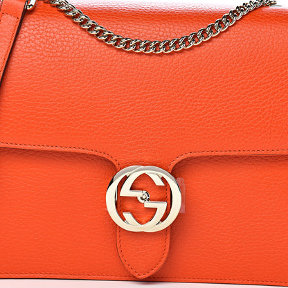 Gucci Dollar Calfskin Interlocking G Shoulder Bag Sun Orange 10 of 10