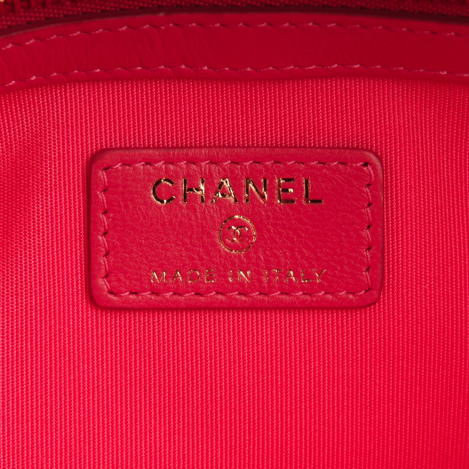 Chanel Lambskin Quilted Medium Pouch Fuchsia 6 of 7