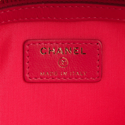 Chanel Lambskin Quilted Medium Pouch Fuchsia 6 of 7