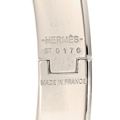 Hermes Narrow Enamel Clic Clac H Bracelet PM  Vert Bleuete 4 of 4
